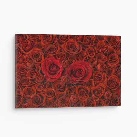 Tableau sur toile mur floral de roses rouges – Wallnifity®