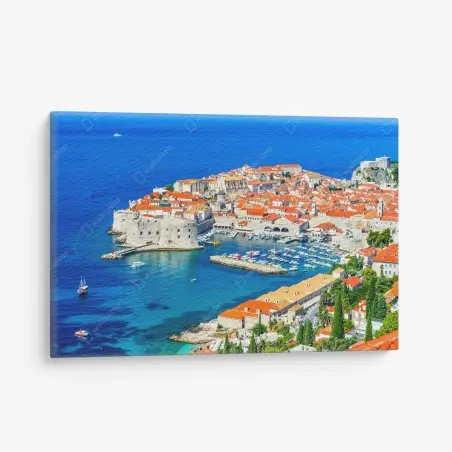 Tableau sur toile panorama méditerranéen de Dubrovnik (Croatie) – Wallnifity®