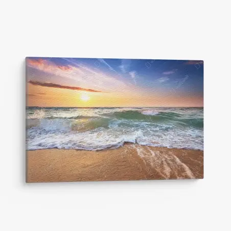 Tableau sur toile coucher de soleil sur l'océan – Wallnifity®