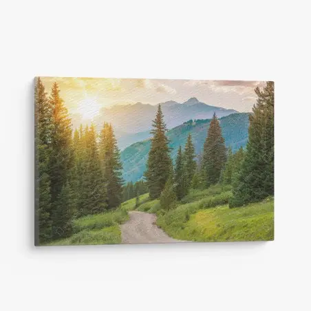 Tableau sur toile route de montagne ensoleillée, Colorado – Wallnifity®