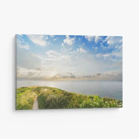 Tableau sur toile sentier côtier au bord de la mer – Wallnifity®