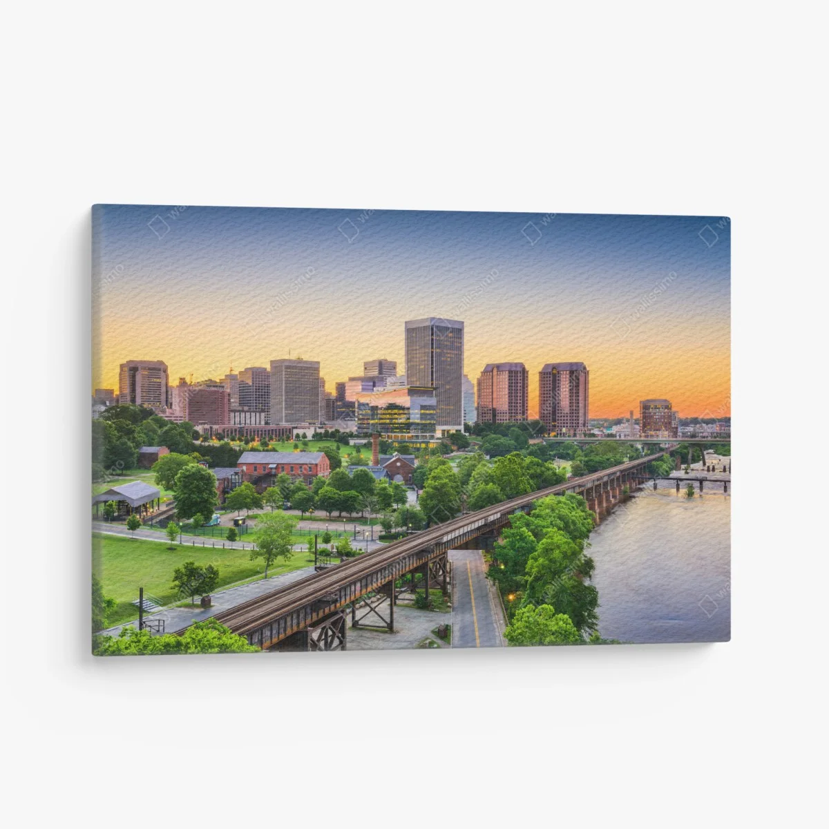 Tableau sur toile skyline de Richmond au coucher du soleil – Wallnifity® Tableau sur toile skyline de Richmond au coucher du soleil – Wallnifity®