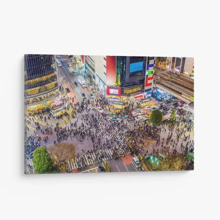 Tableau sur toile ambiance nocturne à Shibuya, Tokyo – Wallnifity®
