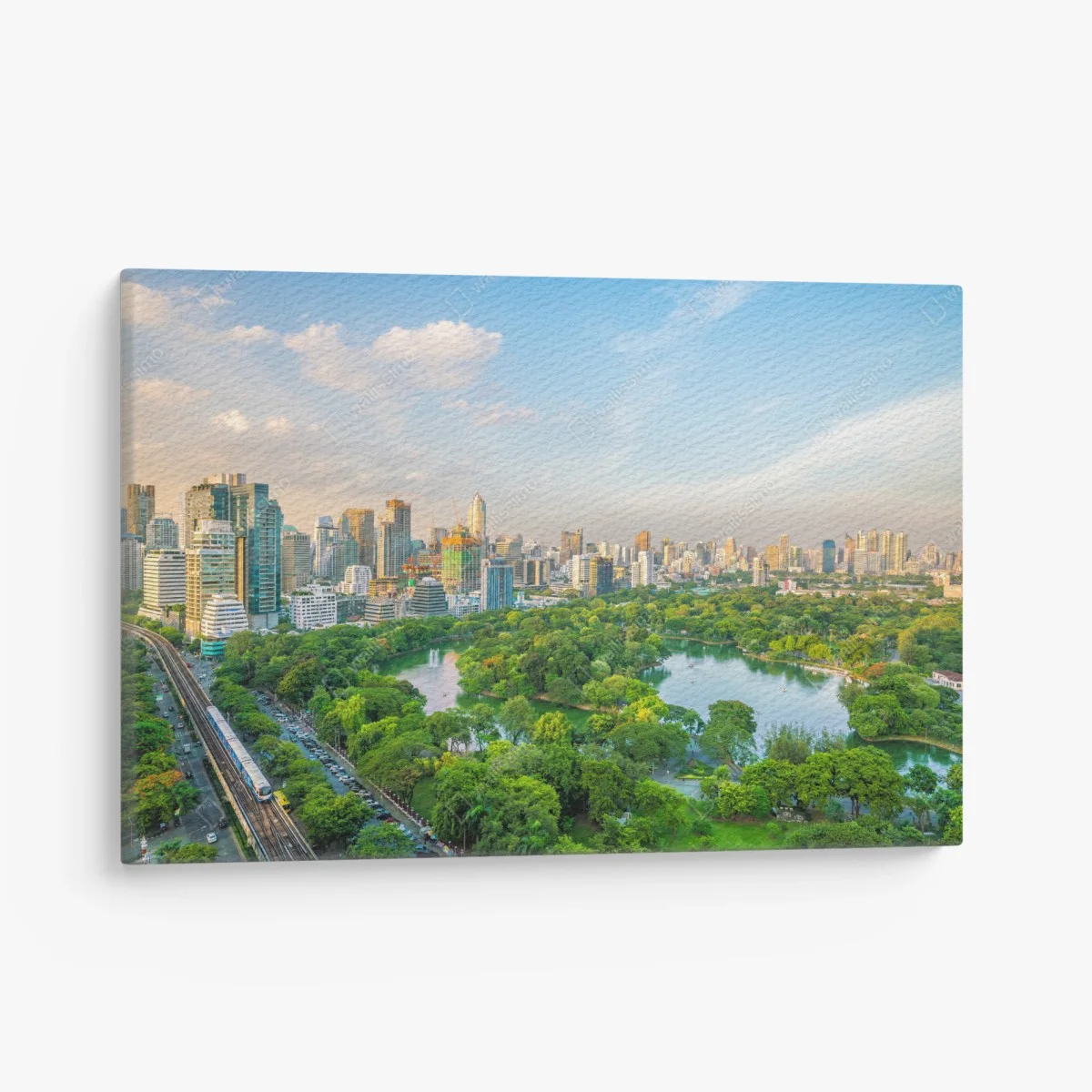 Tableau sur toile vue aérienne du parc Lumpini et du centre-ville de Bangkok – Wallnifity® Tableau sur toile vue aérienne du parc Lumpini et du centre-ville de Bangkok – Wallnifity®