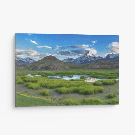 Tableau sur toile reflets alpins de l'Himalaya – Wallnifity®