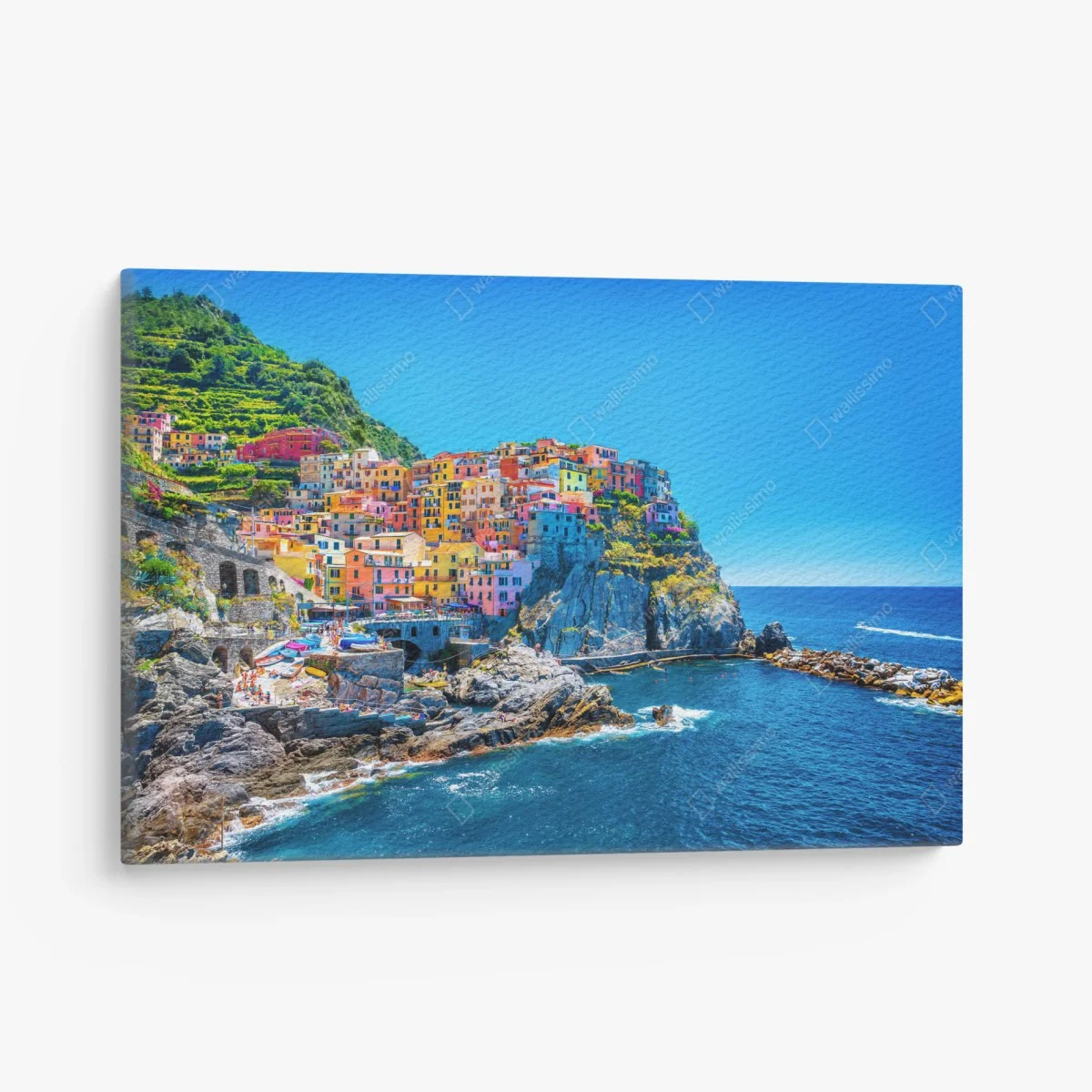 Tableau sur toile paysage côtier coloré de Manarola – Wallnifity® Tableau sur toile paysage côtier coloré de Manarola – Wallnifity®