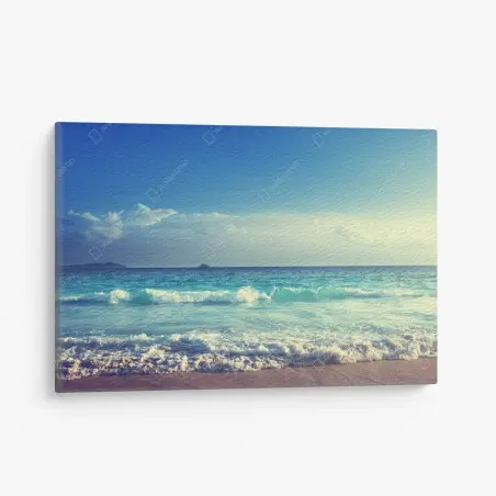 Tableau sur toile coucher de soleil paisible aux Seychelles – Wallnifity®
