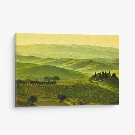 Tableau sur toile collines dorées de la Toscane – Wallnifity®