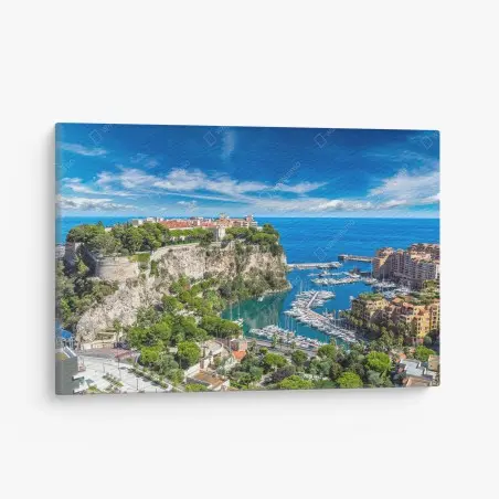 Tableau sur toile vue panoramique du Palais Princier de Monte-Carlo – Wallnifity®