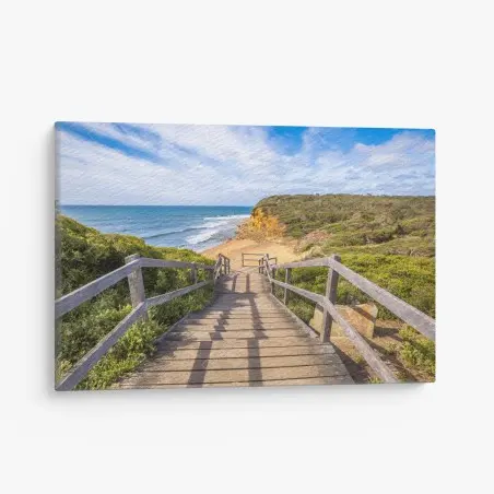 Tableau sur toile promenade vers la plage de Bells Beach – Wallnifity®