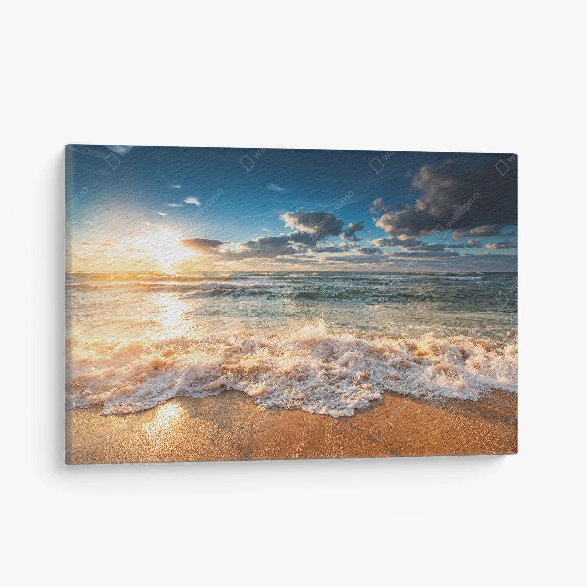 Tableau sur toile aurore dorée au bord de mer – Wallnifity® Tableau sur toile aurore dorée au bord de mer – Wallnifity®