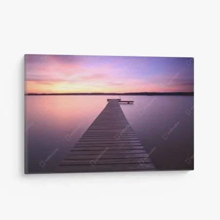 Tableau sur toile jetée au coucher de soleil aux teintes pastel – Wallnifity®