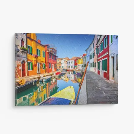 Tableau sur toile ruelles colorées de Burano – Wallnifity®