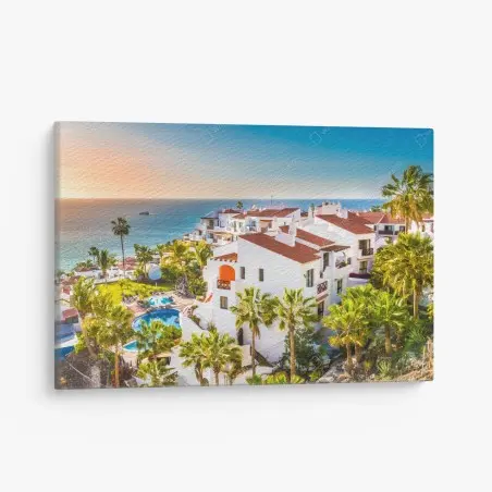 Tableau sur toile vue côtière ensoleillée de Puerto de Santiago, Tenerife – Wallnifity®