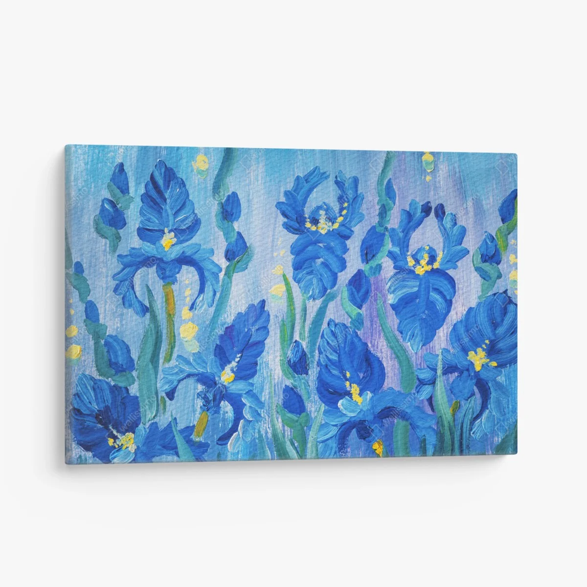 Tableau sur toile bouquet d'iris bleus en peinture à l'huile – Wallnifity® Tableau sur toile bouquet d'iris bleus en peinture à l'huile – Wallnifity®