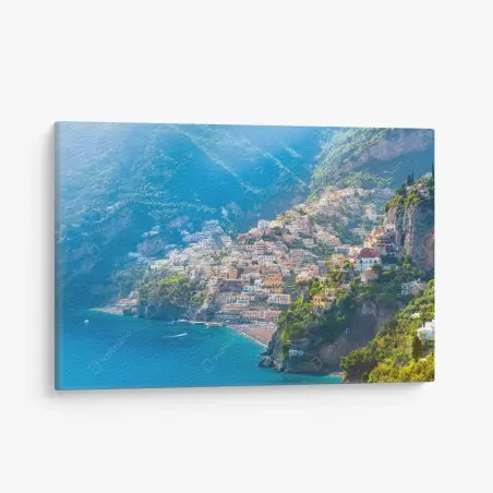 Tableau sur toile vue pittoresque de Positano en bord de mer – Wallnifity®