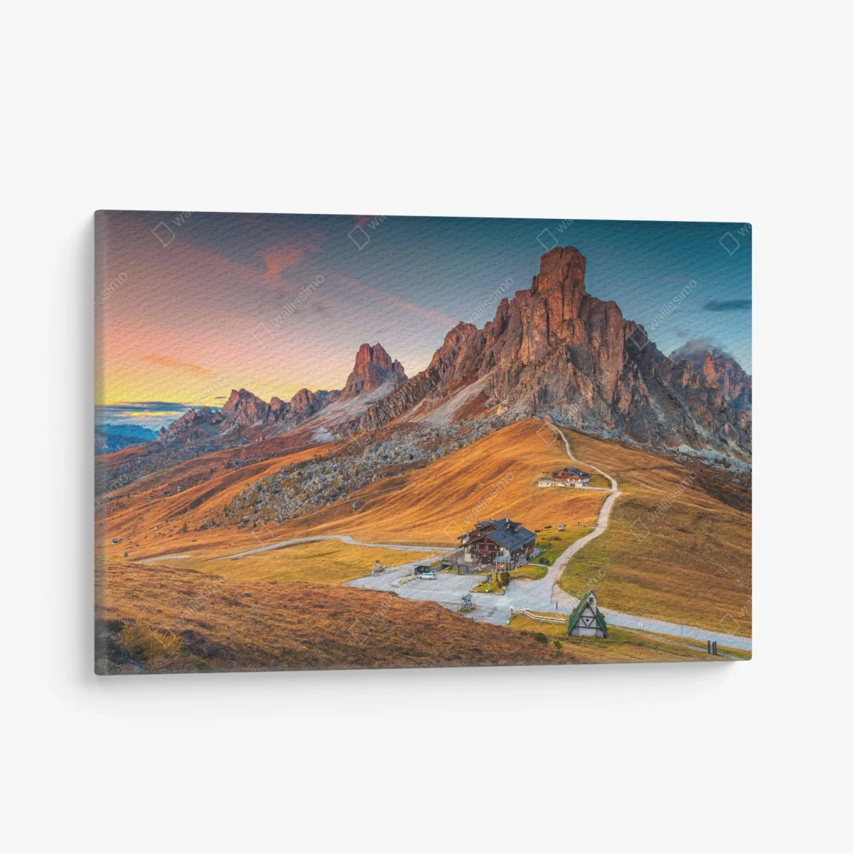 Tableau sur toile coucher de soleil au Passo Giau, Dolomites – Wallnifity® Tableau sur toile coucher de soleil au Passo Giau, Dolomites – Wallnifity®