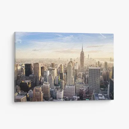 Tableau sur toile ciel de New York au coucher du soleil – Wallnifity®