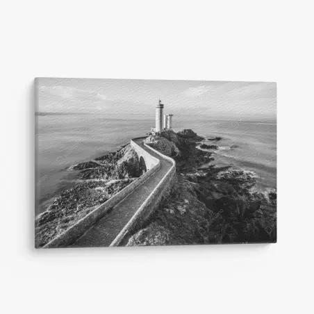 Tableau sur toile phare solitaire sur la côte rocheuse – Wallnifity®