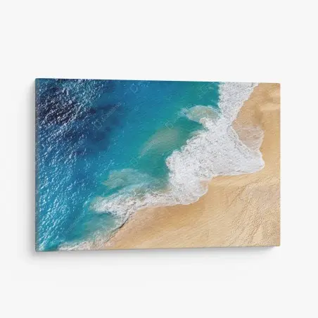 Tableau sur toile plage tropicale vue du ciel – Wallnifity®