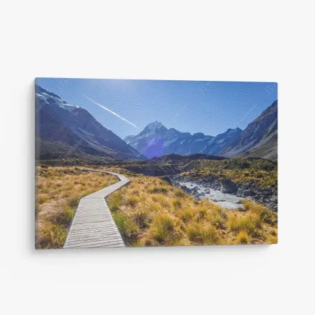 Tableau sur toile sentier panoramique vers Aoraki Mount Cook – Wallnifity®