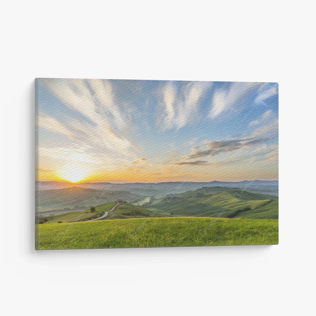 Tableau sur toile aube dorée sur les collines d'Italie – Wallnifity® Tableau sur toile aube dorée sur les collines d'Italie – Wallnifity®