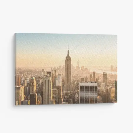 Tableau sur toile vue iconique de New York au coucher de soleil – Wallnifity®
