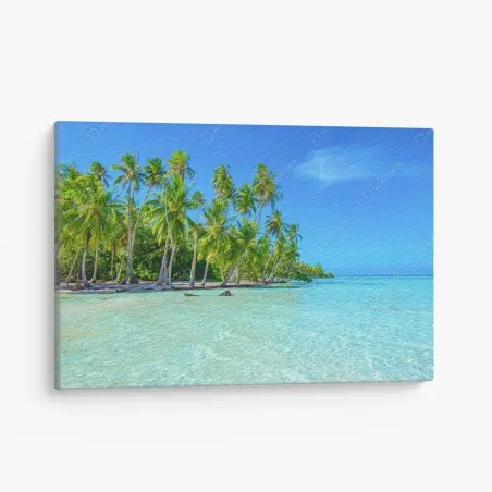 Tableau sur toile paradis tropical au bord de l'eau – Wallnifity®