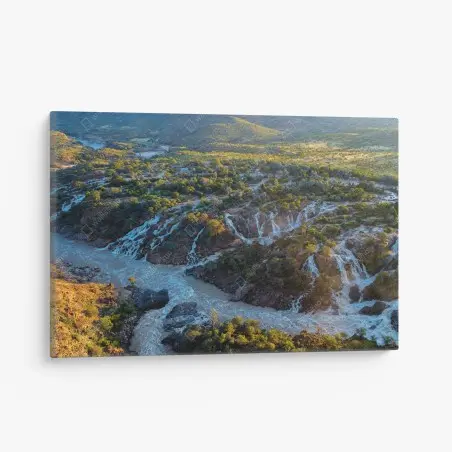 Tableau sur toile cascades d'Epupa sur le fleuve Kunene au lever du soleil – Wallnifity®