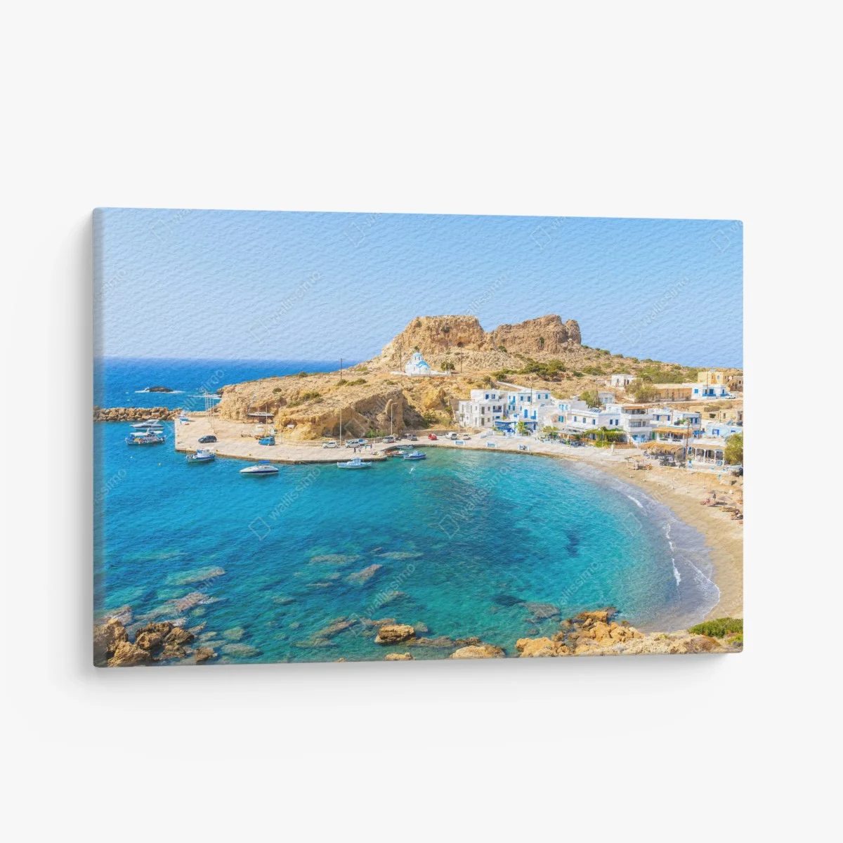 Tableau sur toile baie enchanteresse de Finiki, Karpathos – Wallnifity® Tableau sur toile baie enchanteresse de Finiki, Karpathos – Wallnifity®