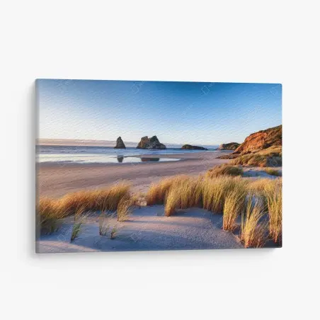 Tableau sur toile vue sereine de Wharariki au bord de la mer – Wallnifity®