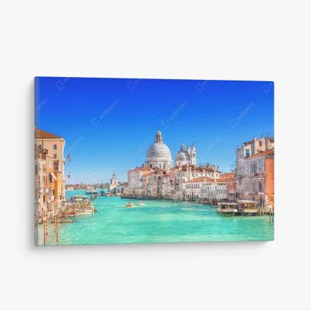 Tableau sur toile vue ensoleillée sur le Grand Canal à Venise – Wallnifity®