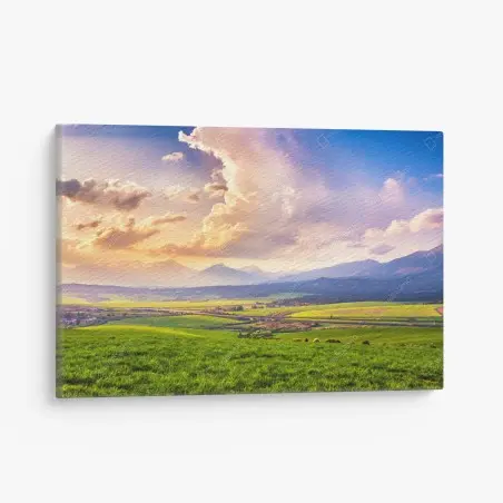 Tableau sur toile paysage printanier des Tatras de Slovaquie – Wallnifity®