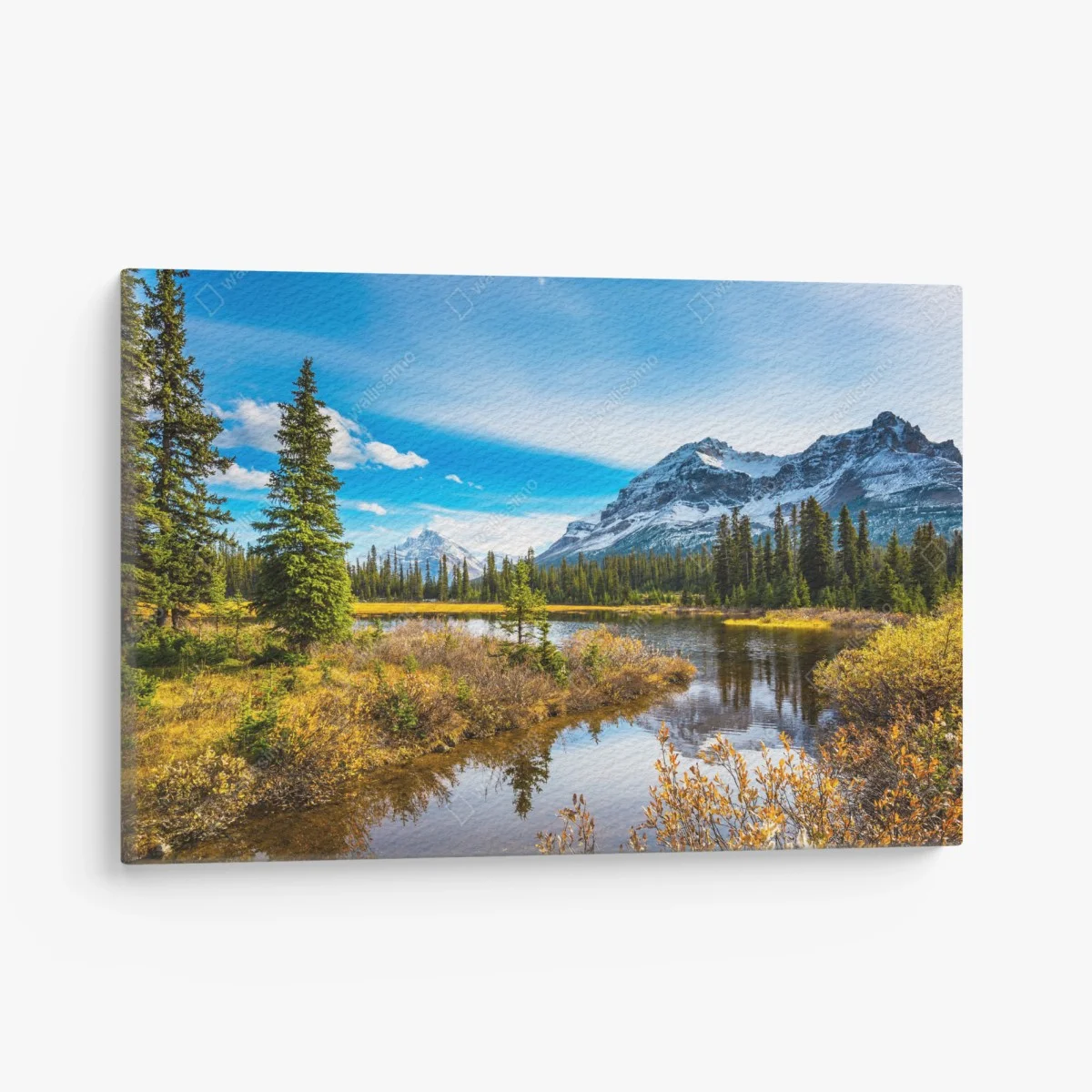 Tableau sur toile reflets tranquilles au lac des Montagnes Rocheuses – Wallnifity® Tableau sur toile reflets tranquilles au lac des Montagnes Rocheuses – Wallnifity®