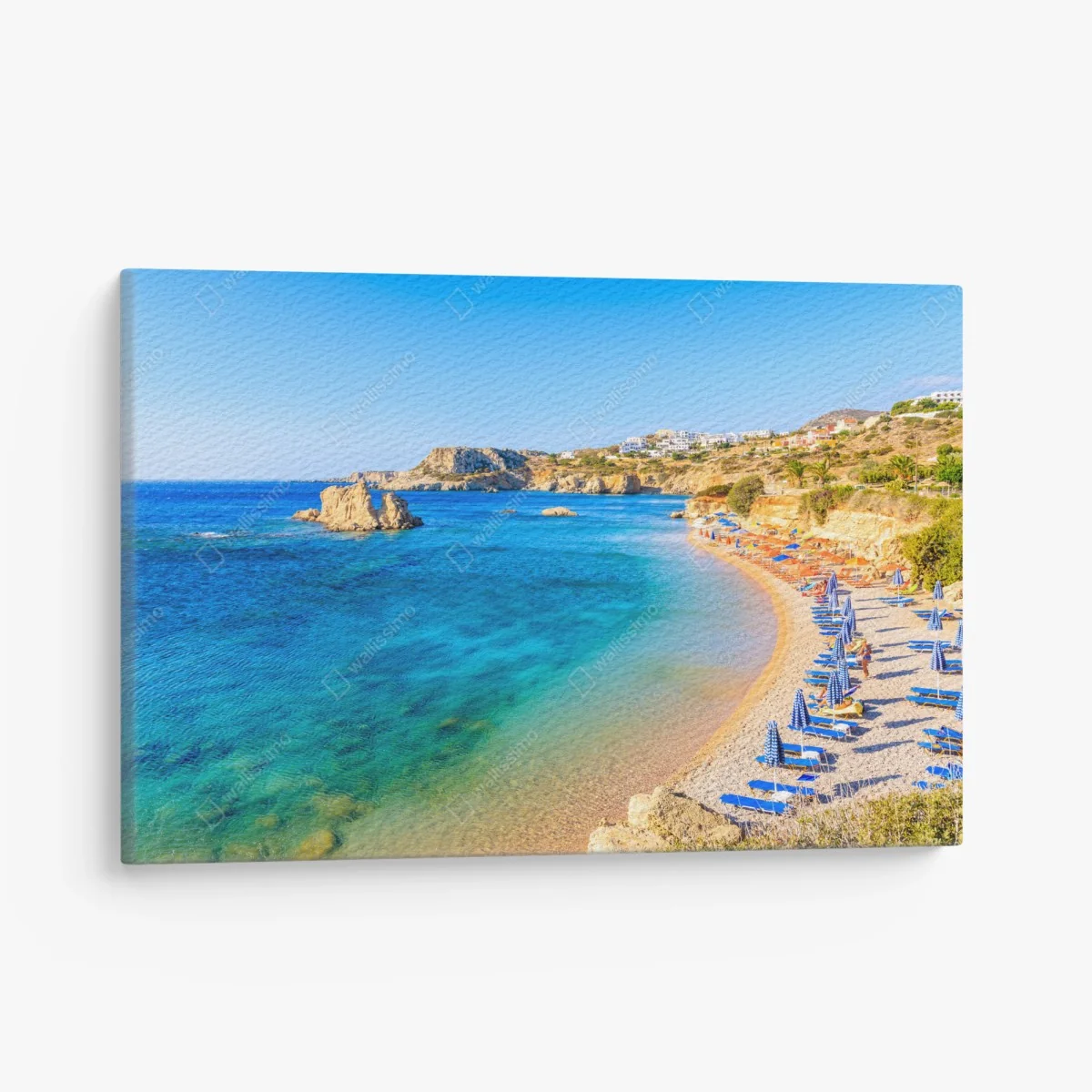 Tableau sur toile baie paradisiaque d'Ammopi, Karpathos – Wallnifity® Tableau sur toile baie paradisiaque d'Ammopi, Karpathos – Wallnifity®