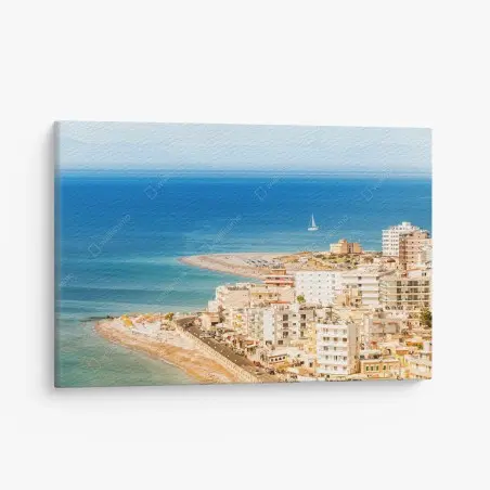 Tableau sur toile panorama côtier ensoleillé – Wallnifity®