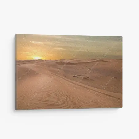 Tableau sur toile paysage de dunes au coucher du soleil, Émirats arabes unis – Wallnifity®