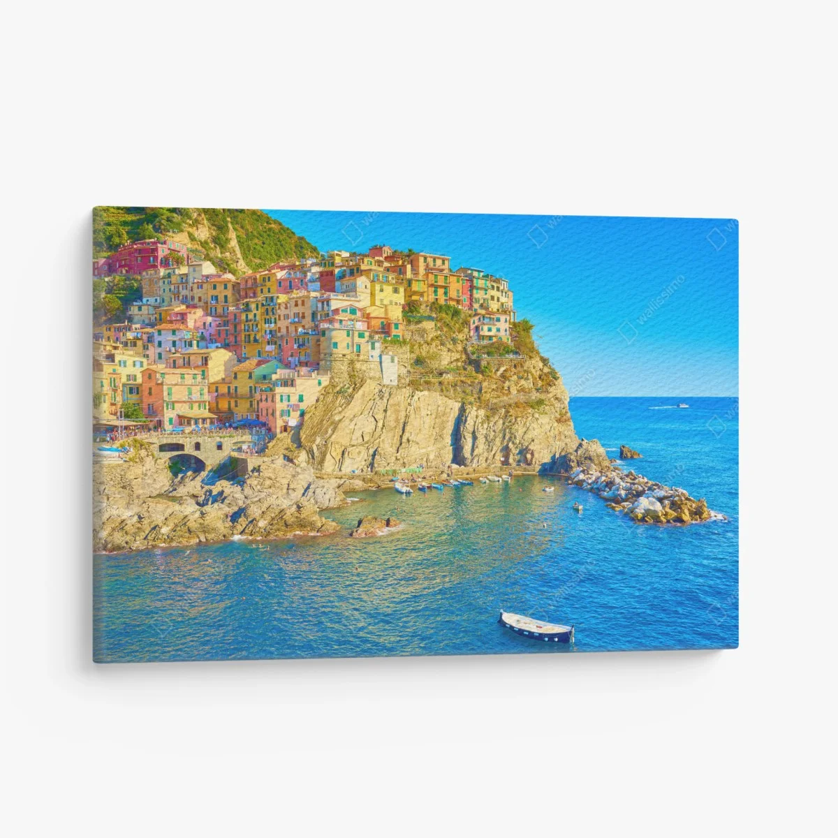 Tableau sur toile vue colorée de Cinque Terre sur la falaise – Wallnifity® Tableau sur toile vue colorée de Cinque Terre sur la falaise – Wallnifity®