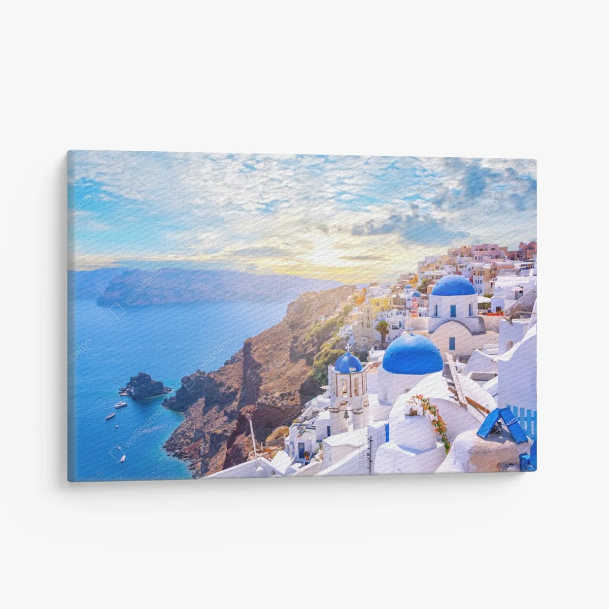 Tableau sur toile panorama d'Oia à Santorin – Wallnifity® Tableau sur toile panorama d'Oia à Santorin – Wallnifity®