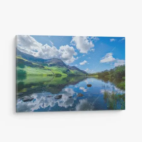Tableau sur toile reflets sereins du Lake District – Wallnifity®