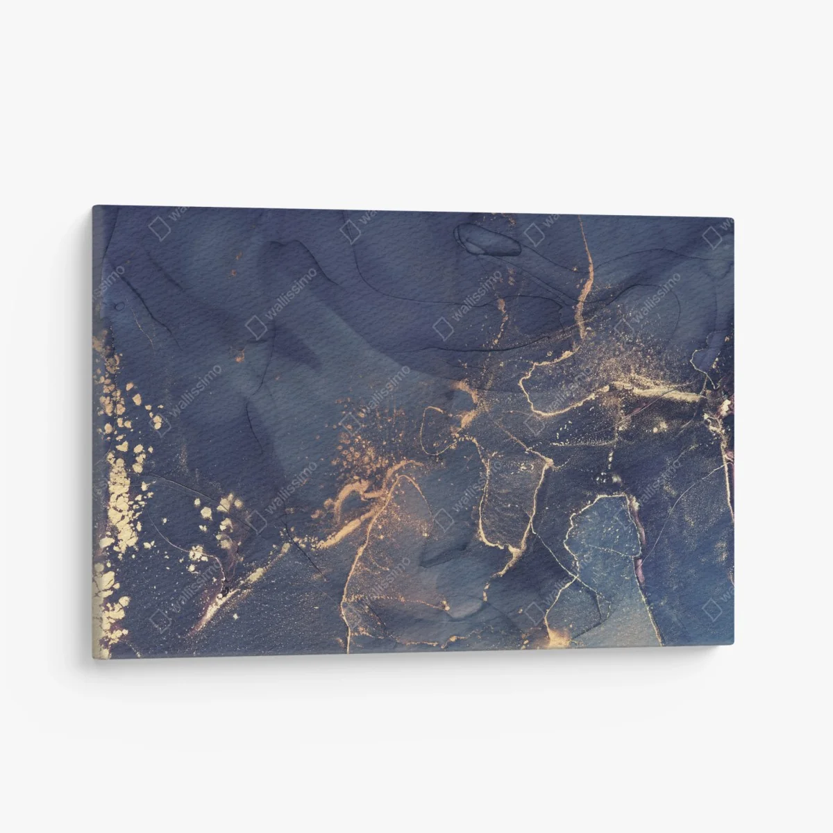 Tableau sur toile marbrure bleu nuit et or – Wallnifity® Tableau sur toile marbrure bleu nuit et or – Wallnifity®
