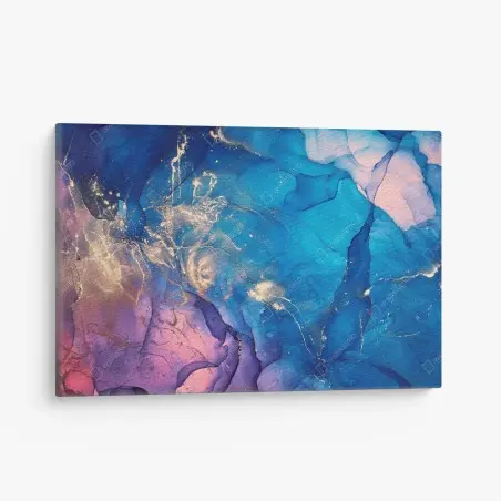Tableau sur toile marbrure céleste encre alcool – Wallnifity®
