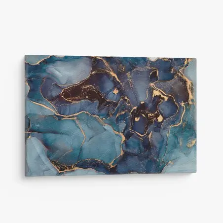 Tableau sur toile harmonie d'azur et d'or – Wallnifity®