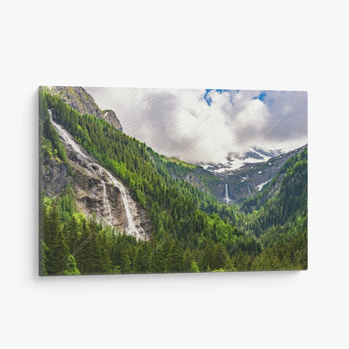 Tableau sur toile cascade dans une vallée verdoyante – Wallnifity® Tableau sur toile cascade dans une vallée verdoyante – Wallnifity®