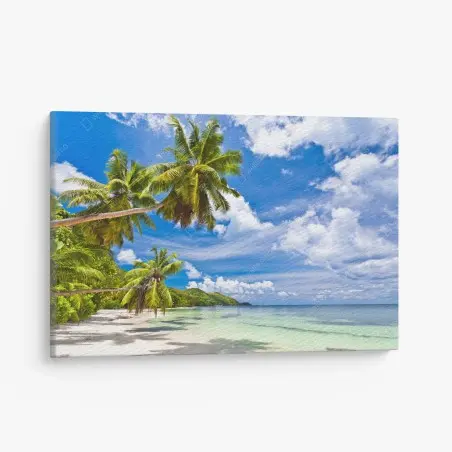Tableau sur toile paysage de plage tropicale – Wallnifity®