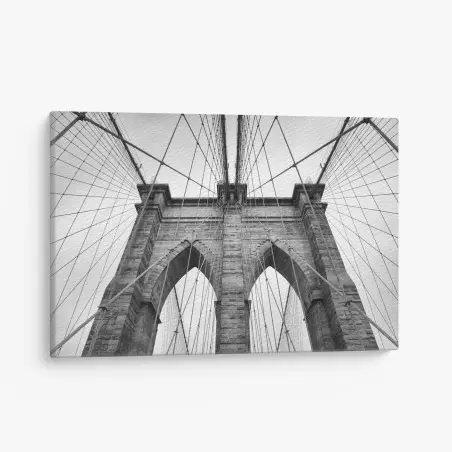Tableau sur toile pont de Brooklyn en perspective architecturale – Wallnifity®