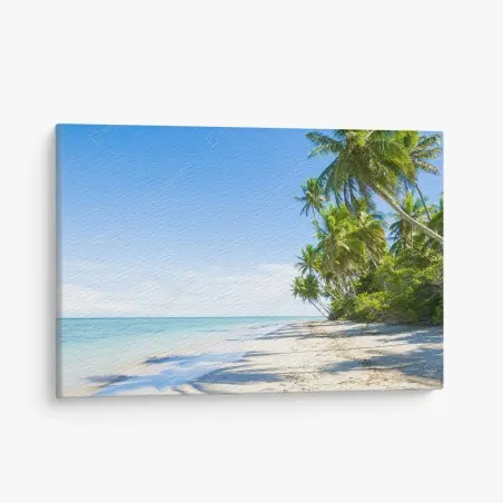 Tableau sur toile escapade tropicale au bord de mer – Wallnifity®