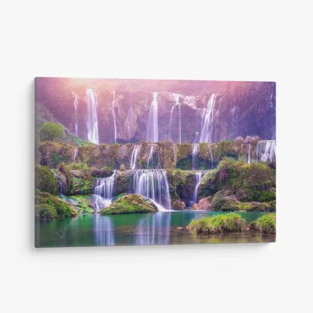 Tableau sur toile cascade en terrasses de Jiulong à Luoping, Chine – Wallnifity®