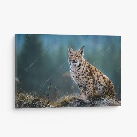 Tableau sur toile lynx majestueux en lisière de forêt – Wallnifity®