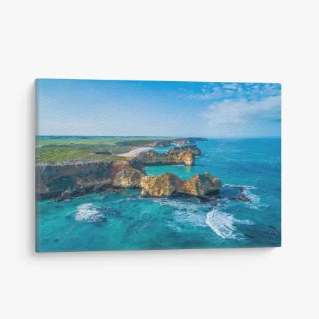 Tableau sur toile panorama côtier de la Great Ocean Road près de Warrnambool – Wallnifity®